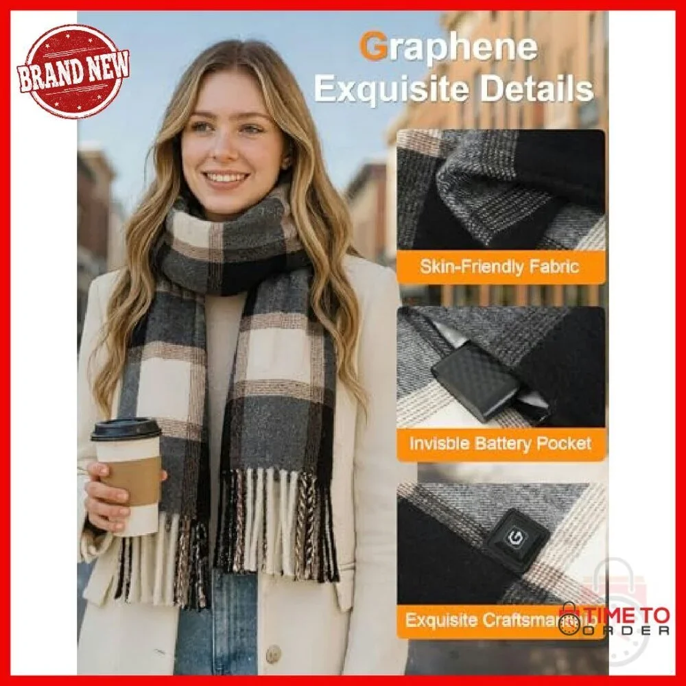 Heated Scarf with Graphene Technology 6000mAh Battery Fast Charge